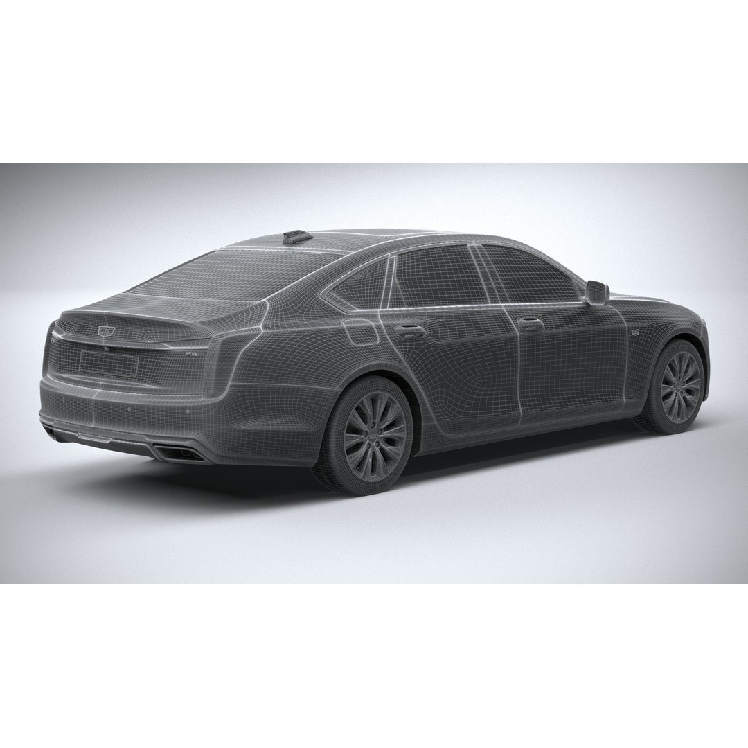 Cadillac CT6 3D Model – High Poly Luxury Sedan, FBX, OBJ - View 29