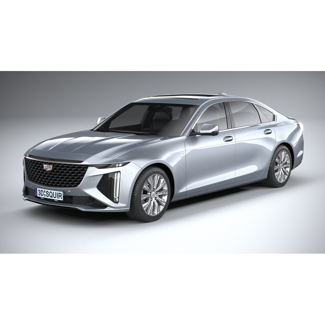 Cadillac CT6 3D Model – High Poly Luxury Sedan, FBX, OBJ - View 3