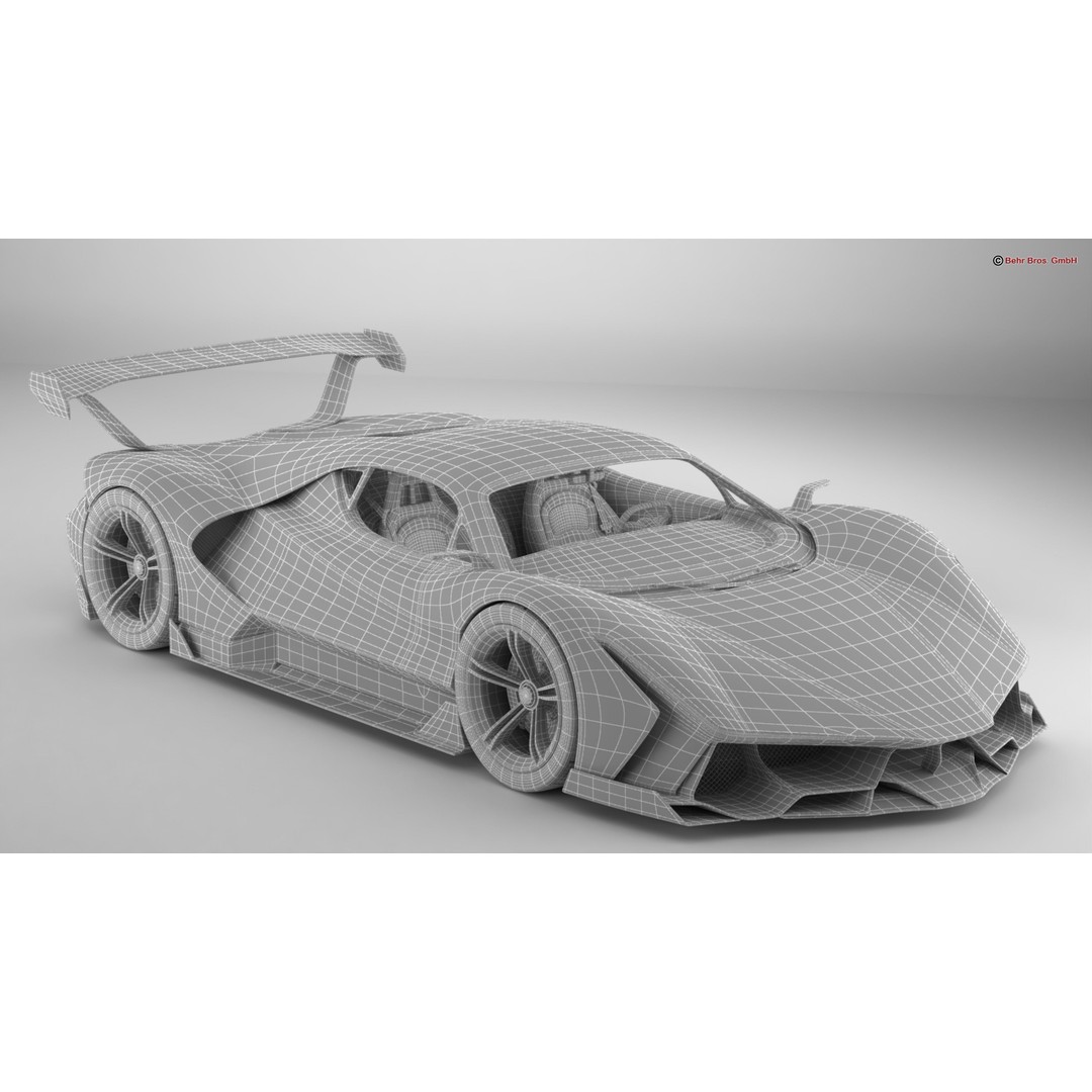 Future EV Supercar 3D Model – High Poly, Animated, PBR Textures, FBX - View 17