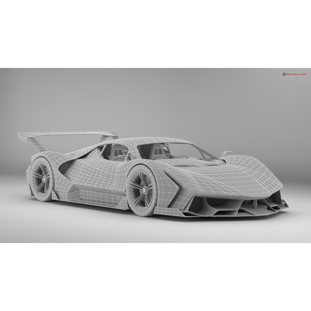 Future EV Supercar 3D Model – High Poly, Animated, PBR Textures, FBX - View 18