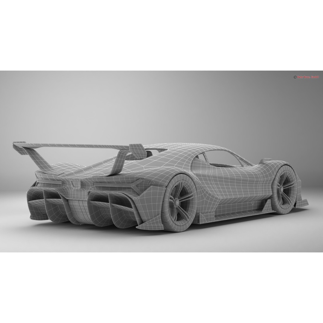 Future EV Supercar 3D Model – High Poly, Animated, PBR Textures, FBX - View 20