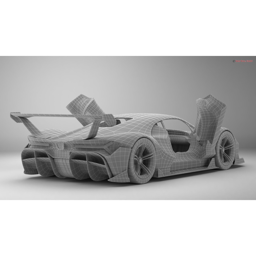 Future EV Supercar 3D Model – High Poly, Animated, PBR Textures, FBX - View 21