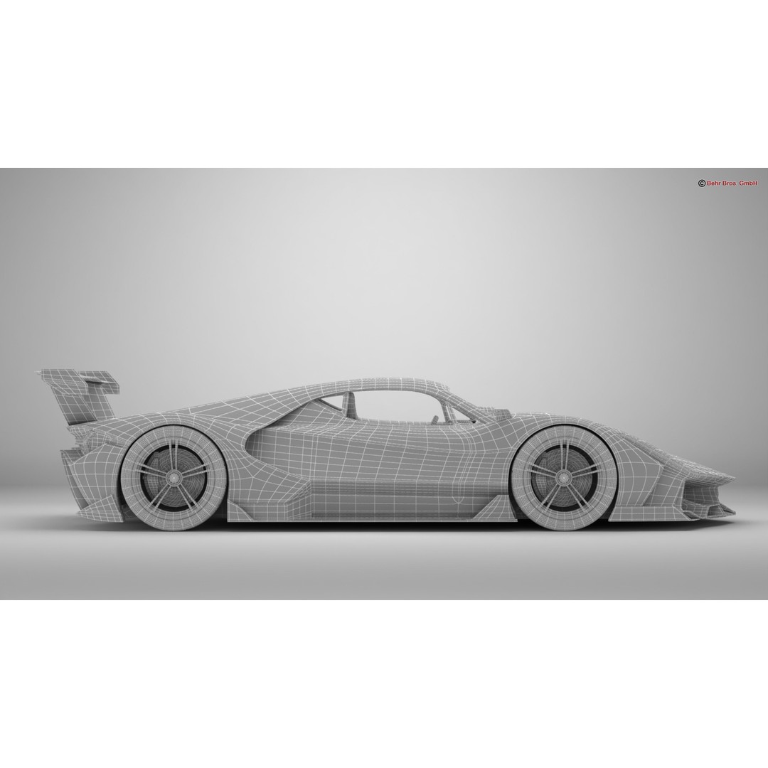Future EV Supercar 3D Model – High Poly, Animated, PBR Textures, FBX - View 22