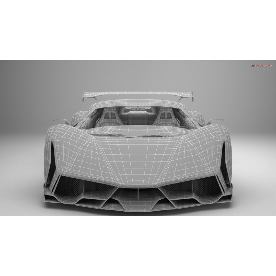 Future EV Supercar 3D Model – High Poly, Animated, PBR Textures, FBX - View 23