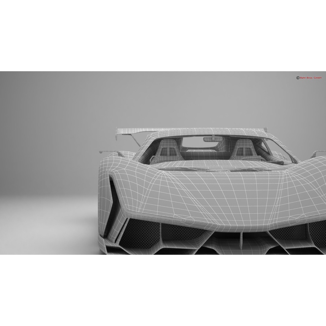 Future EV Supercar 3D Model – High Poly, Animated, PBR Textures, FBX - View 24