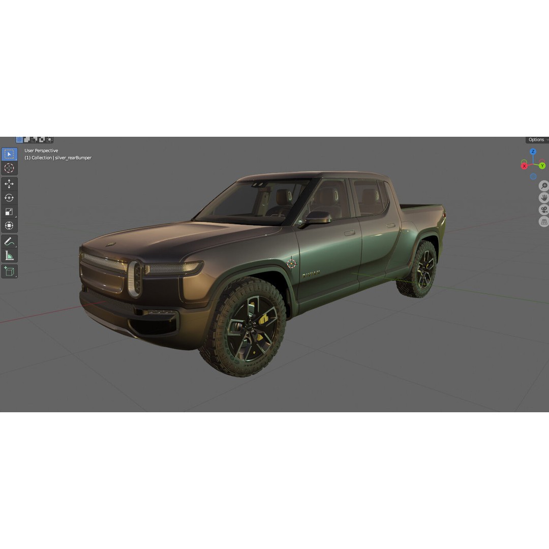 R1T Electric Pick-up 3D Model – High Poly Game Asset, FBX & OBJ