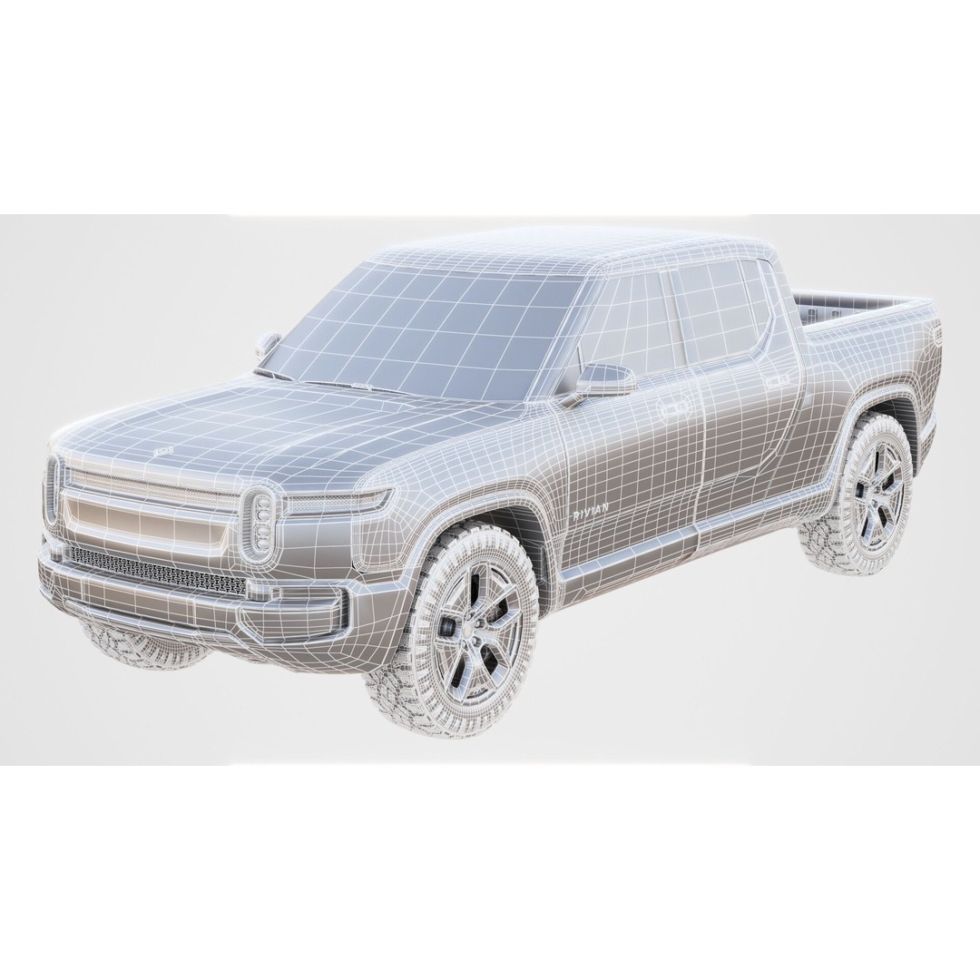 R1T Electric Pick-up 3D Model – High Poly Game Asset, FBX & OBJ - View 15
