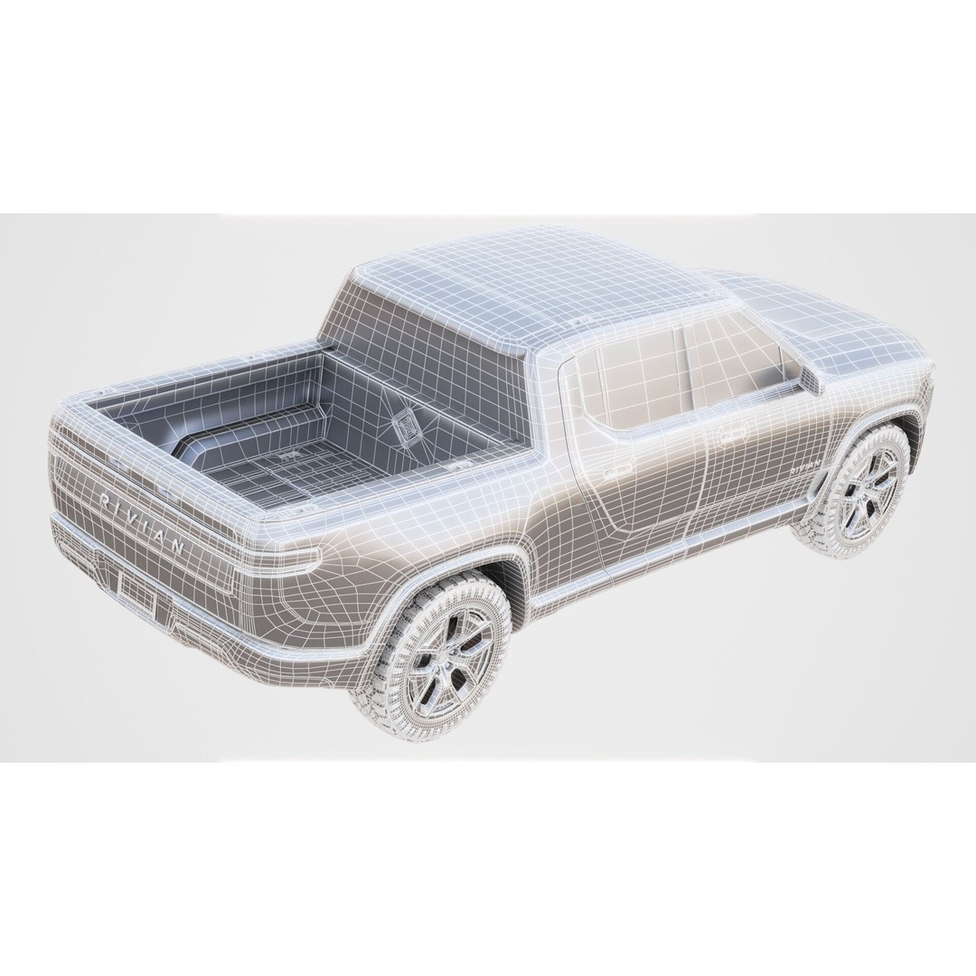 R1T Electric Pick-up 3D Model – High Poly Game Asset, FBX & OBJ - View 16