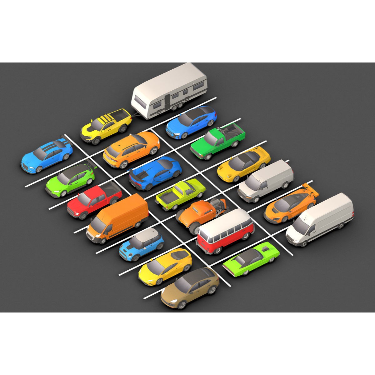 Vehicle Pack - Low-Poly Game-Ready 3D Model - View 11