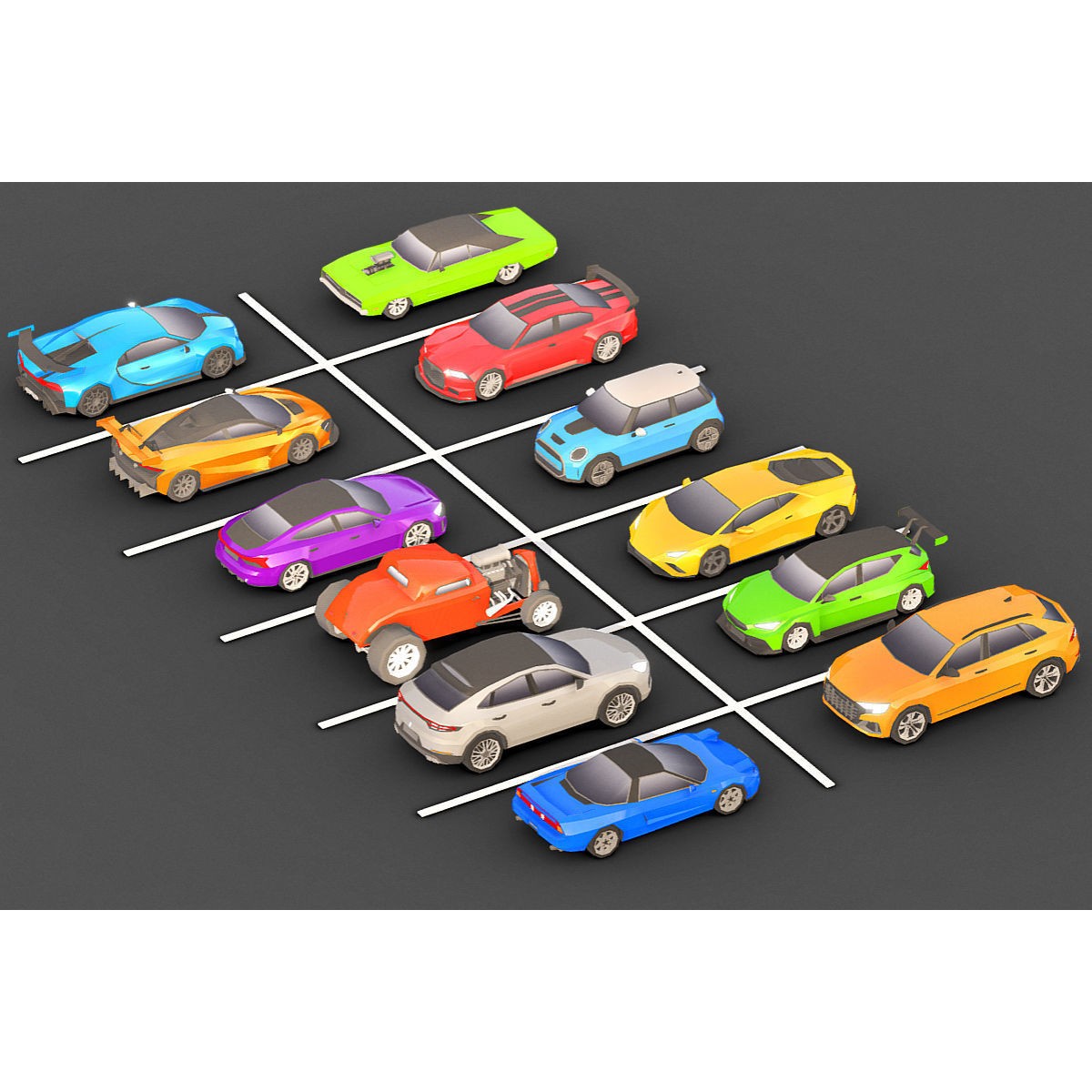 Vehicle Pack - Low-Poly Game-Ready 3D Model - View 14