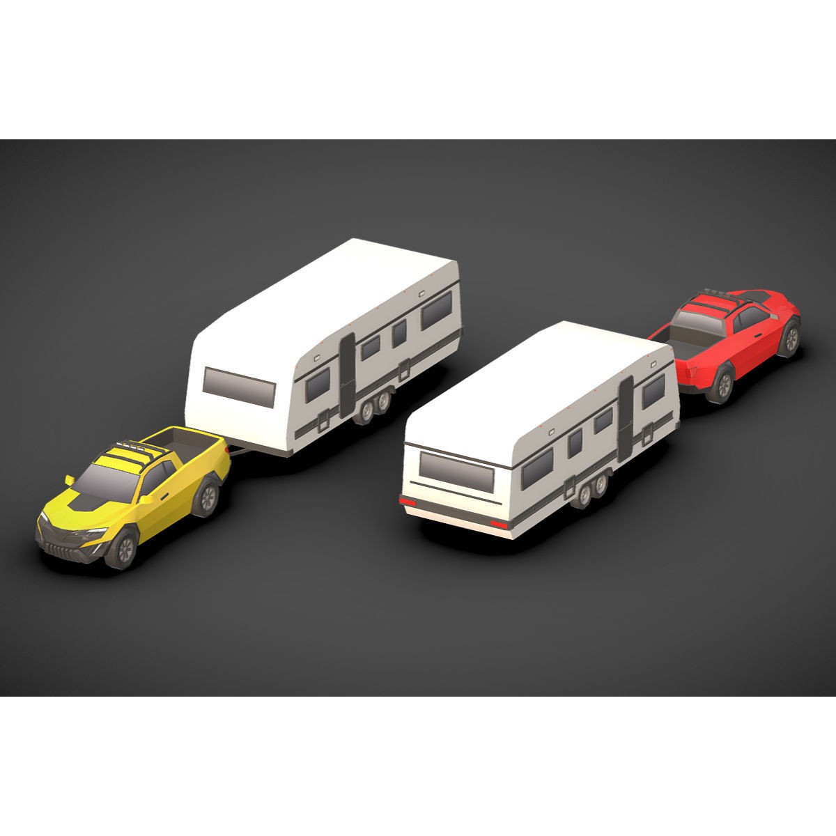 Vehicle Pack - Low-Poly Game-Ready 3D Model - View 22