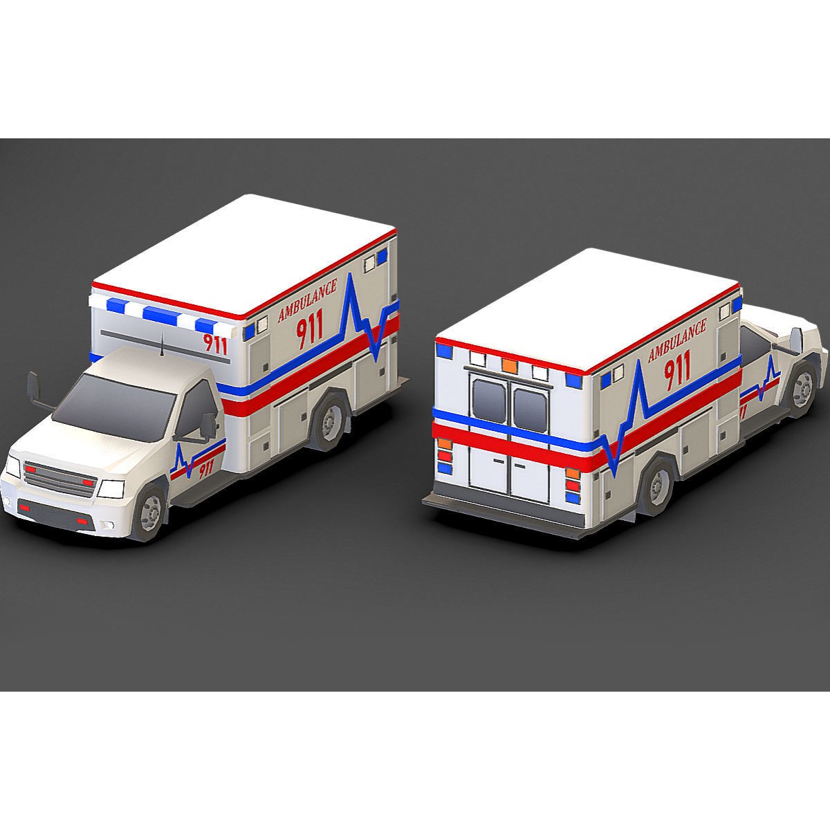 Vehicle Pack - Low-Poly Game-Ready 3D Model - View 52