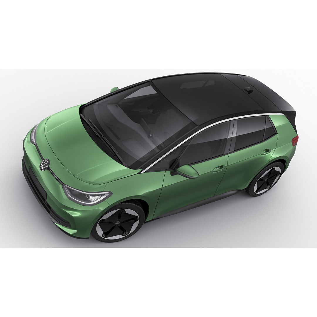 VW ID3 2024 3D Model – Detailed Compact Hatchback, FBX, OBJ, Blender - View 13