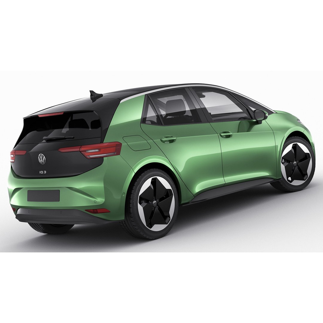 VW ID3 2024 3D Model – Detailed Compact Hatchback, FBX, OBJ, Blender - View 16
