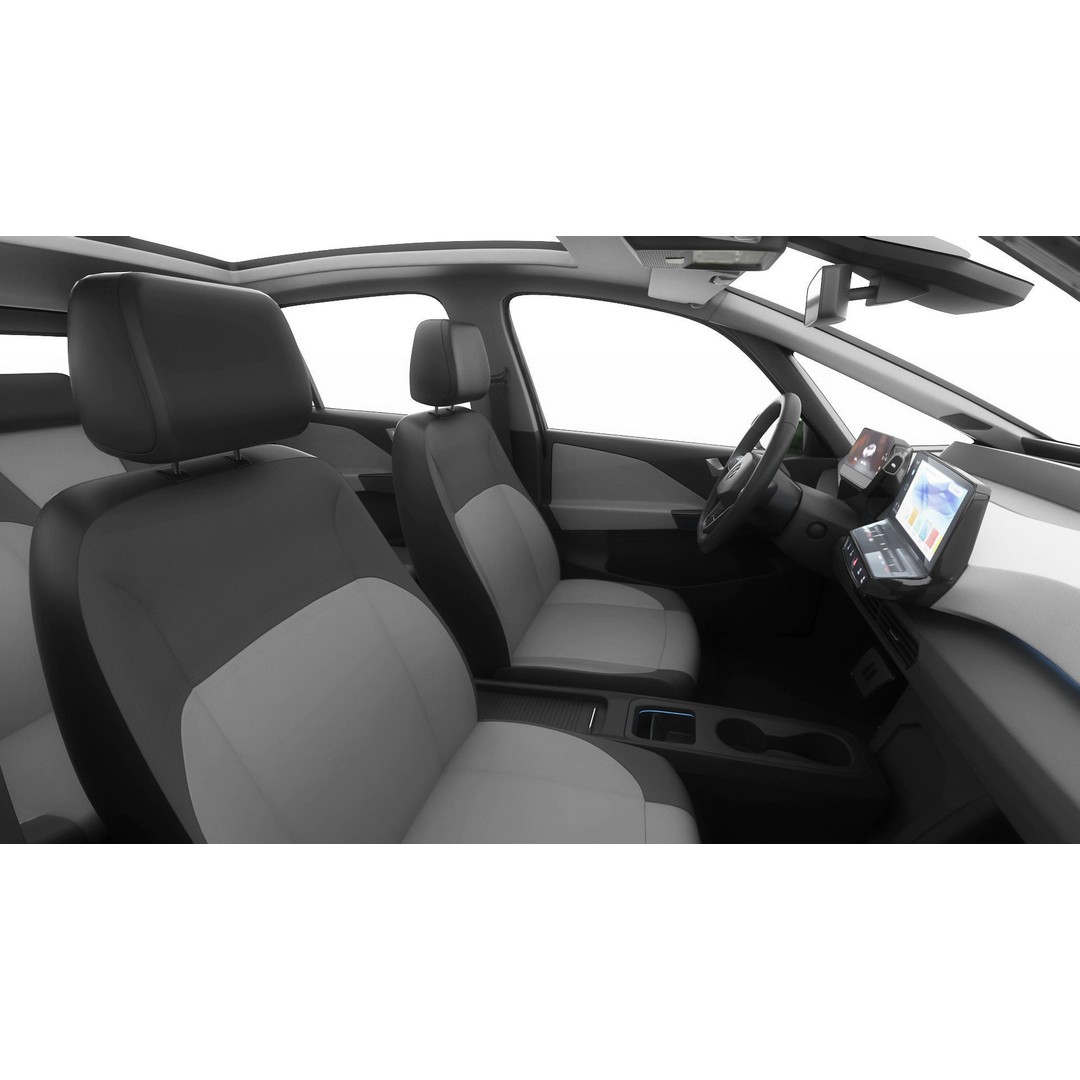 VW ID3 2024 3D Model – Detailed Compact Hatchback, FBX, OBJ, Blender - View 22