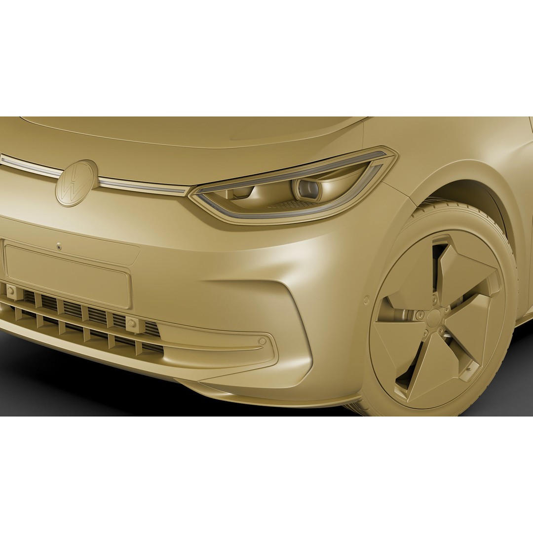 VW ID3 2024 3D Model – Detailed Compact Hatchback, FBX, OBJ, Blender - View 26
