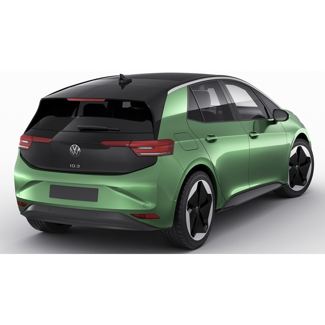 VW ID3 2024 3D Model – Detailed Compact Hatchback, FBX, OBJ, Blender - View 5