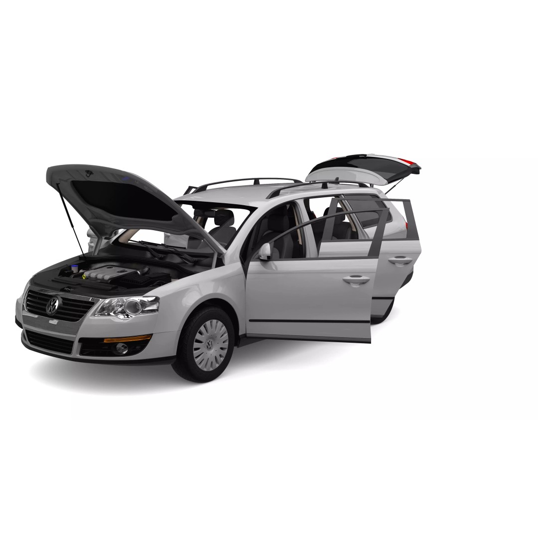 VW Passat B6 3D Model – High Poly Interior, FBX & Blender - View 2