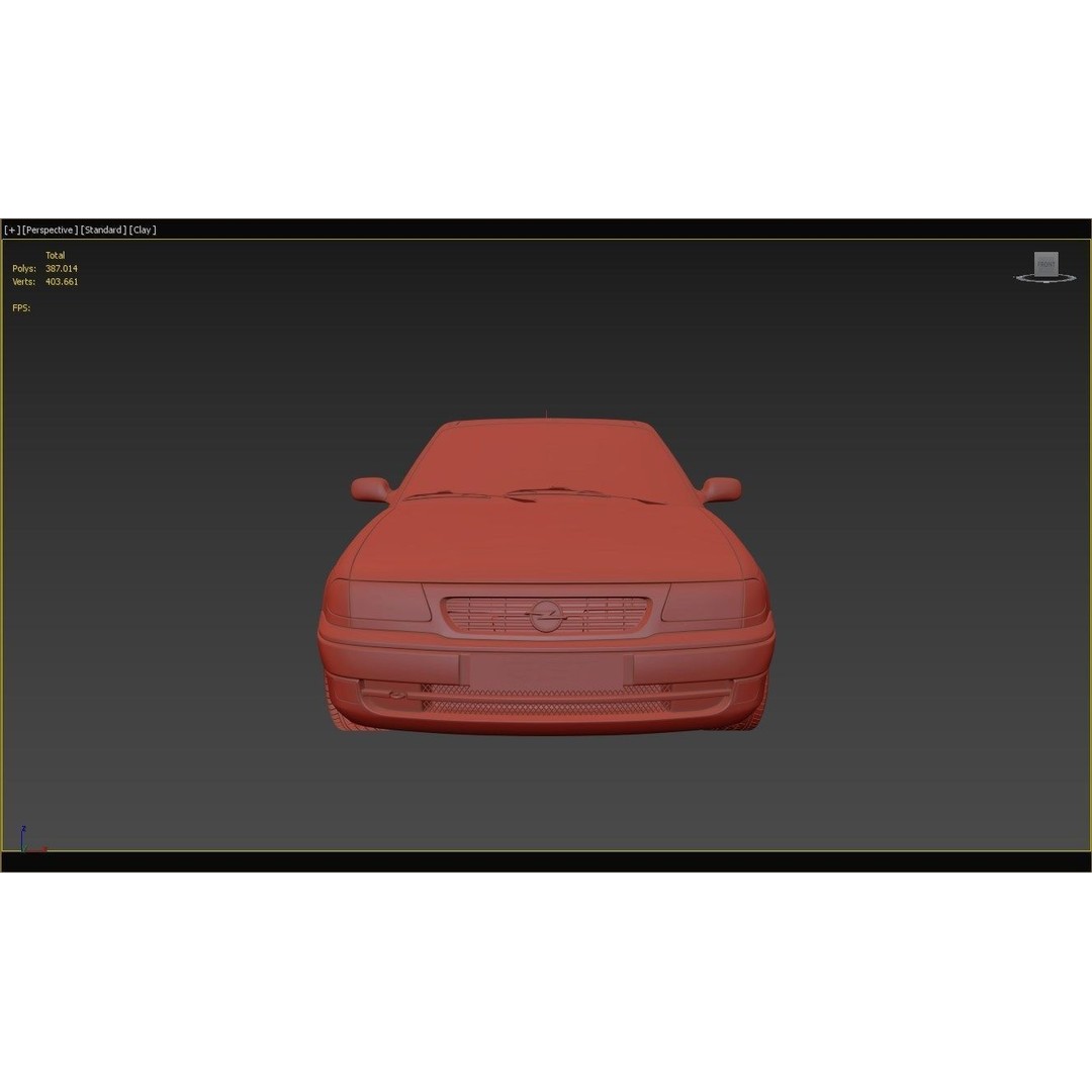 Opel Astra GSI 3D Model – High Poly Game Asset, FBX, OBJ - View 12