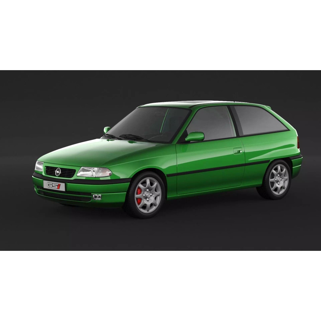 Opel Astra GSI 3D Model – High Poly Game Asset, FBX, OBJ - View 2