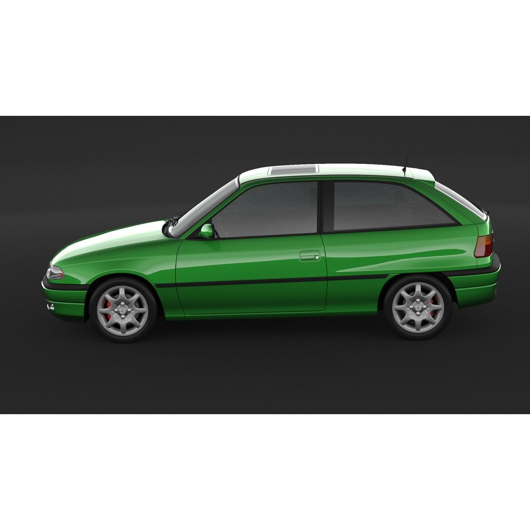 Opel Astra GSI 3D Model – High Poly Game Asset, FBX, OBJ - View 6