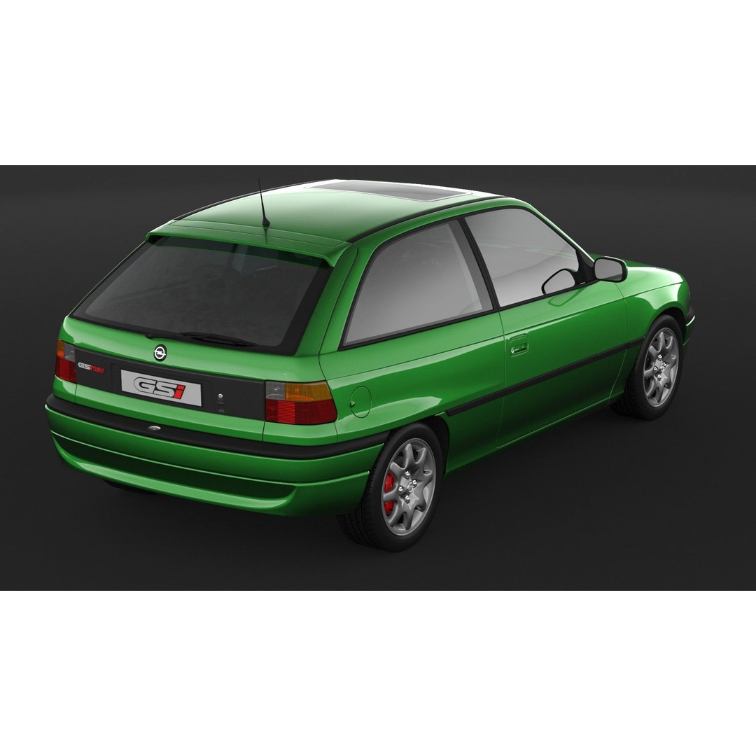 Opel Astra GSI 3D Model – High Poly Game Asset, FBX, OBJ - View 8
