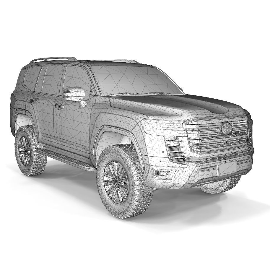 Toyota Land Cruiser 300 ZX V6 3D Model – High Poly Game Asset, FBX, OBJ - View 11