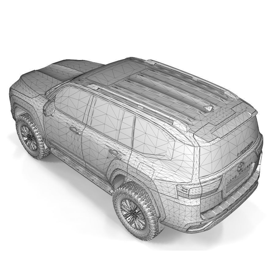 Toyota Land Cruiser 300 ZX V6 3D Model – High Poly Game Asset, FBX, OBJ - View 12