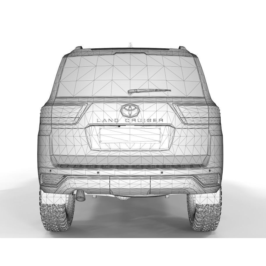 Toyota Land Cruiser 300 ZX V6 3D Model – High Poly Game Asset, FBX, OBJ - View 13