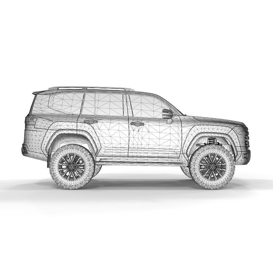 Toyota Land Cruiser 300 ZX V6 3D Model – High Poly Game Asset, FBX, OBJ - View 15