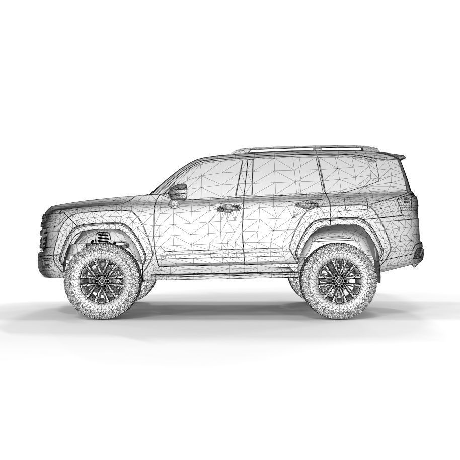 Toyota Land Cruiser 300 ZX V6 3D Model – High Poly Game Asset, FBX, OBJ - View 16