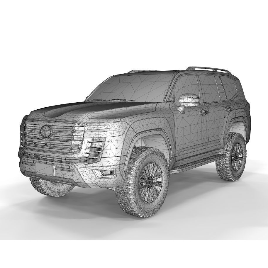 Toyota Land Cruiser 300 ZX V6 3D Model – High Poly Game Asset, FBX, OBJ - View 17