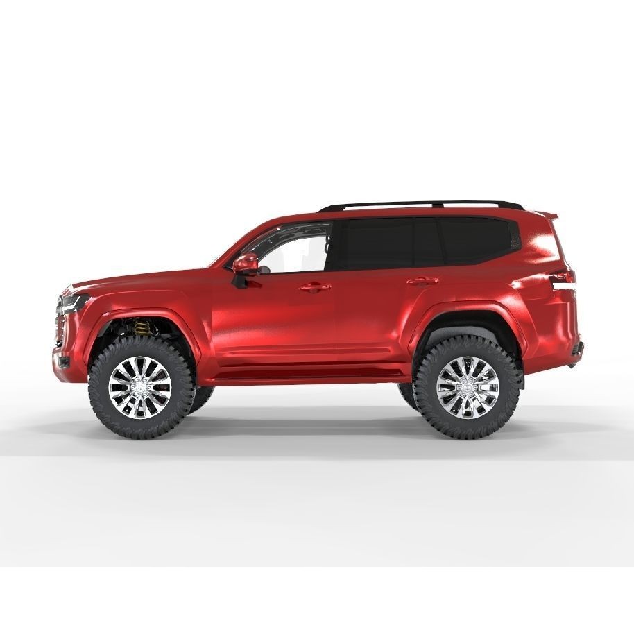 Toyota Land Cruiser 300 ZX V6 3D Model – High Poly Game Asset, FBX, OBJ - View 3