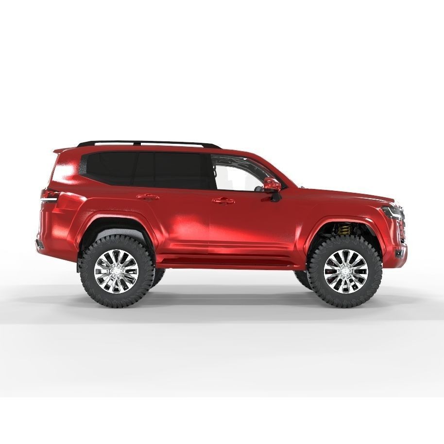 Toyota Land Cruiser 300 ZX V6 3D Model – High Poly Game Asset, FBX, OBJ - View 4