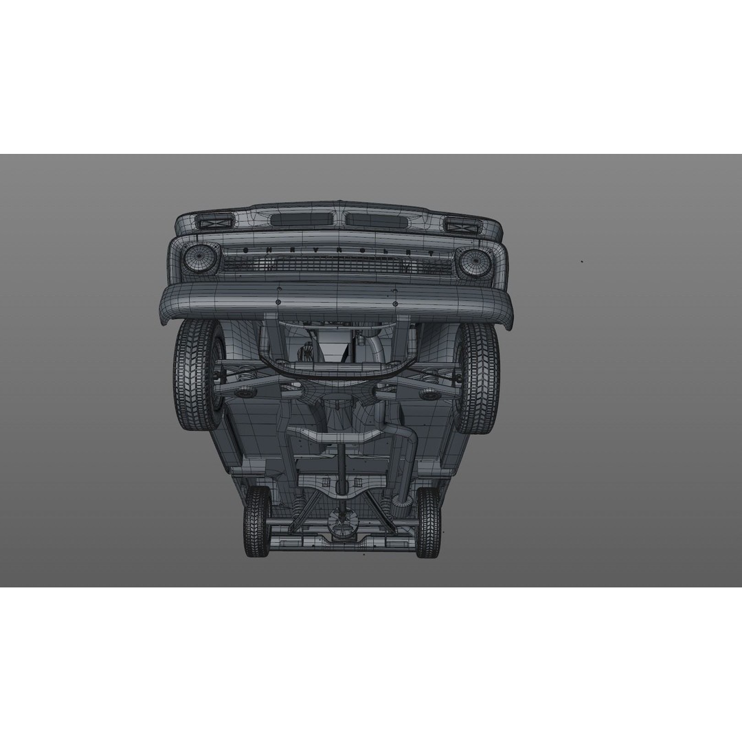 Chevy C10 283 V8 Pickup 1966 3D Model – High Detail Game Asset, FBX - View 16