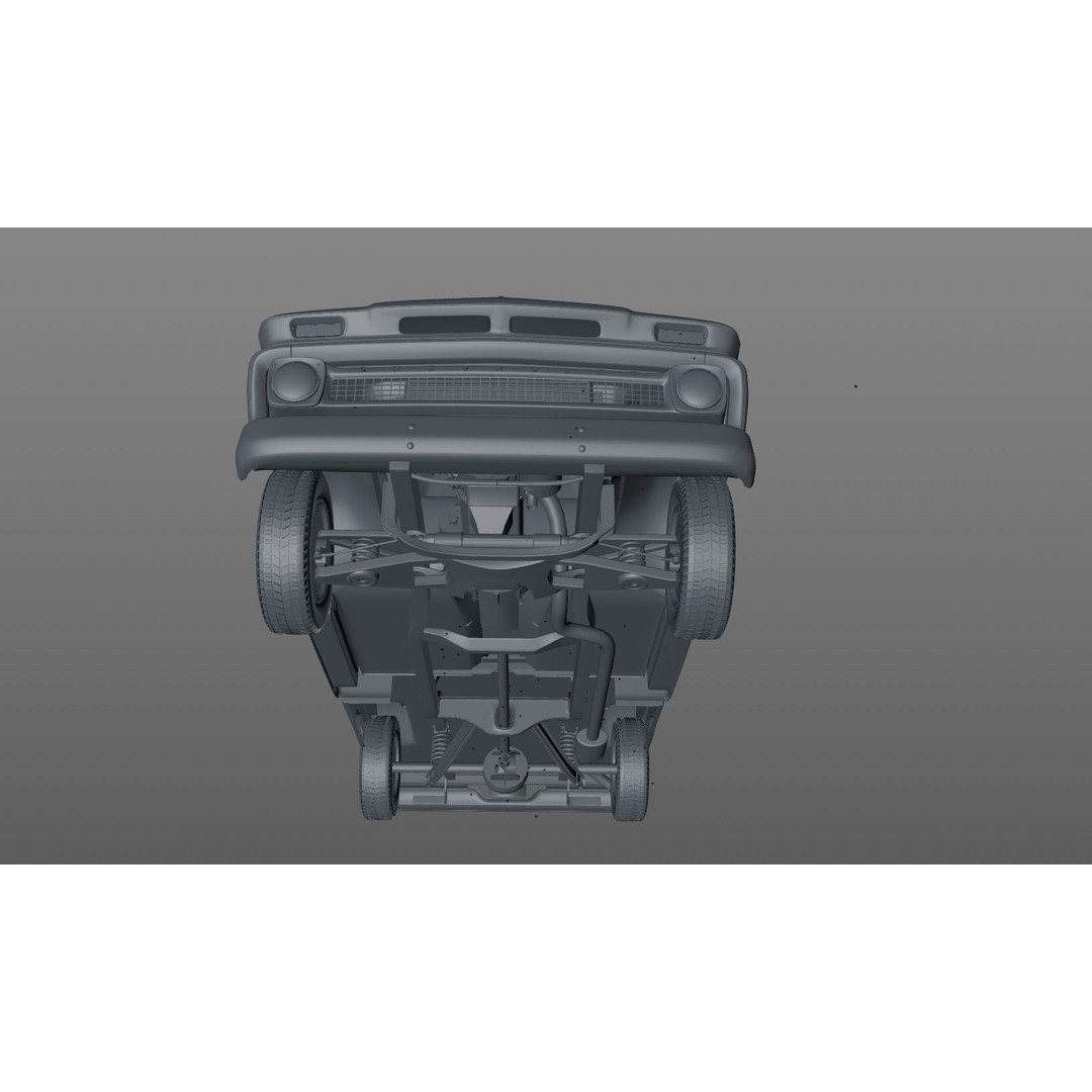 Chevy C10 283 V8 Pickup 1966 3D Model – High Detail Game Asset, FBX - View 17