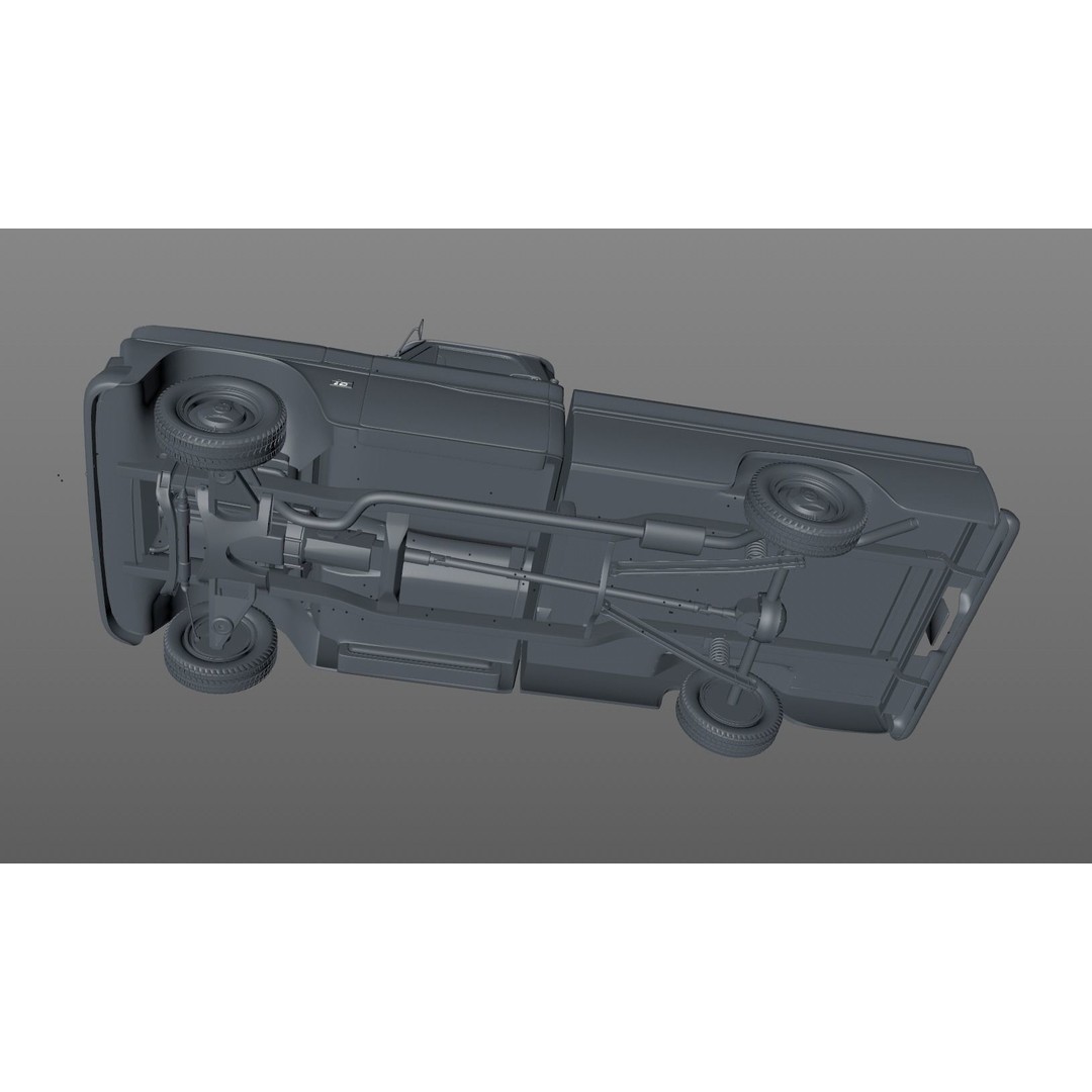 Chevy C10 283 V8 Pickup 1966 3D Model – High Detail Game Asset, FBX - View 18