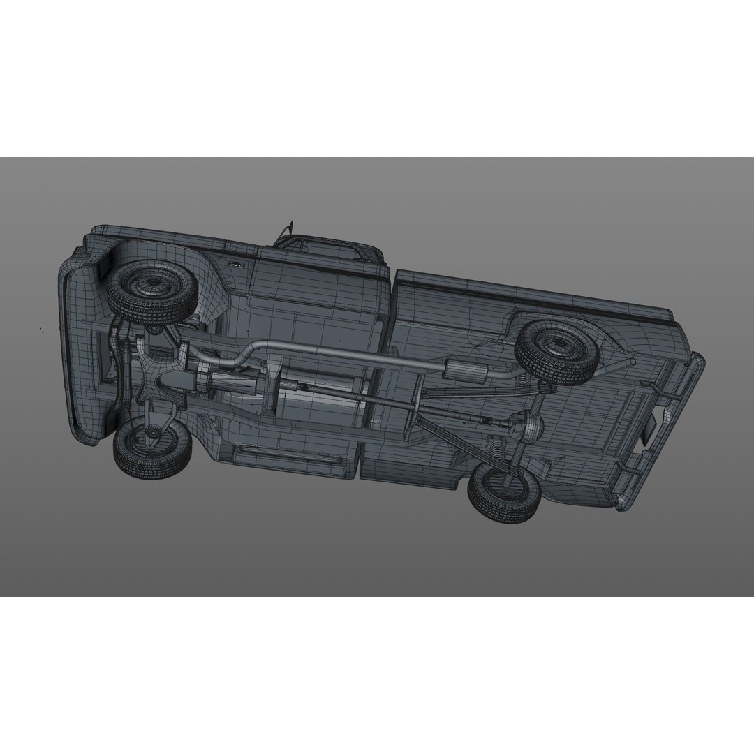Chevy C10 283 V8 Pickup 1966 3D Model – High Detail Game Asset, FBX - View 19