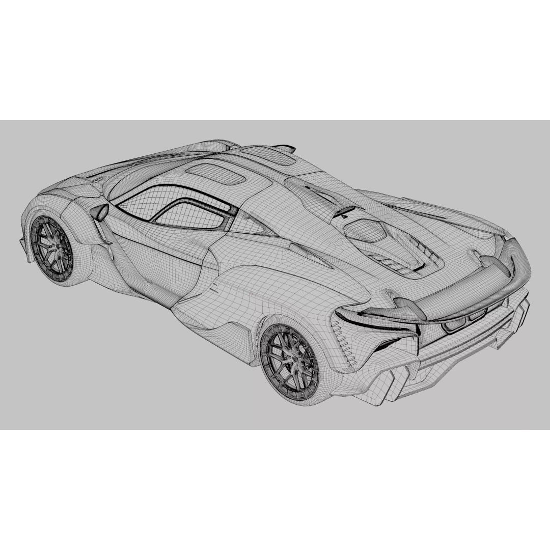 McLaren W1 3D Model – High-Quality Sport Car Asset, Rigged, PBR