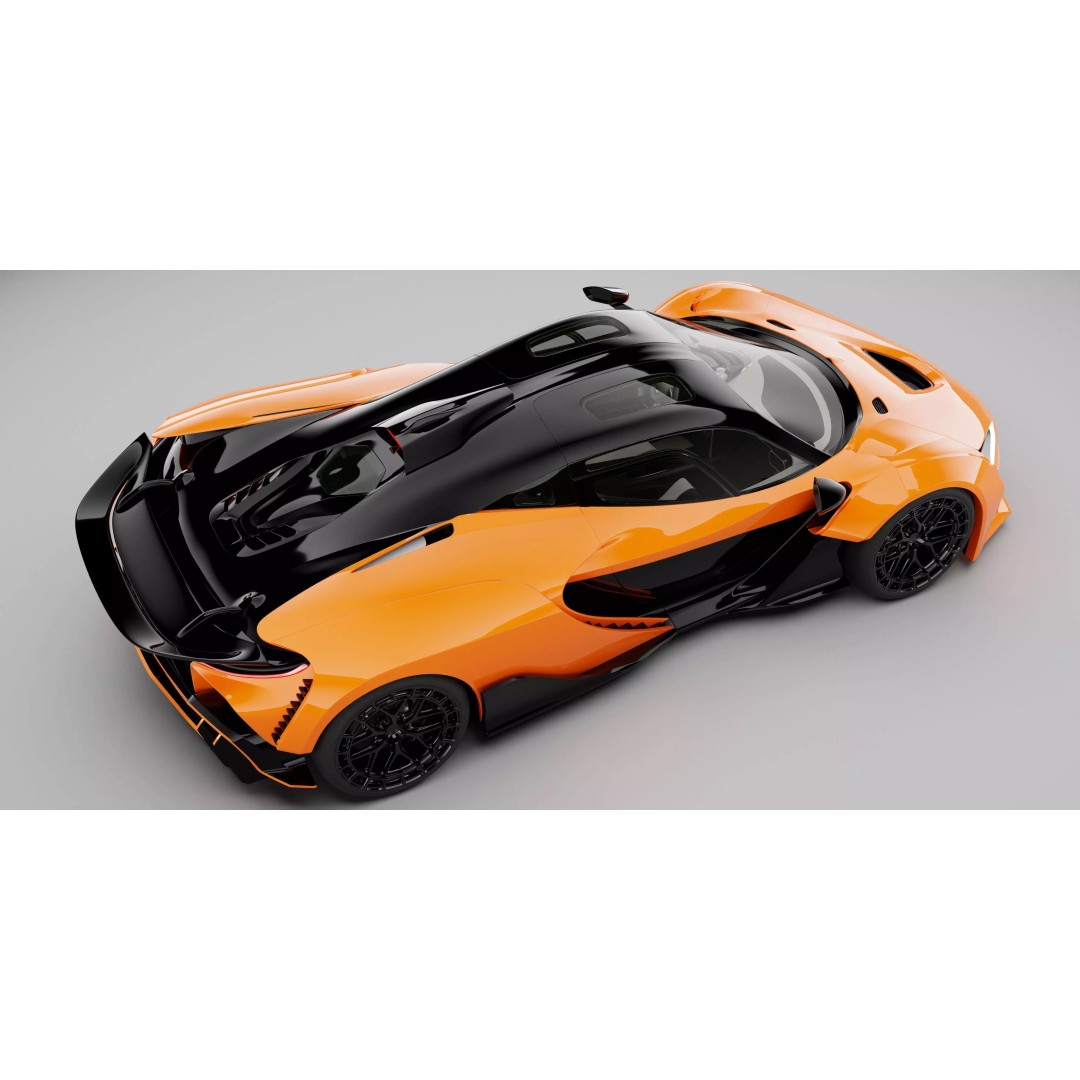 McLaren W1 3D Model – High-Quality Sport Car Asset, Rigged, PBR - View 12