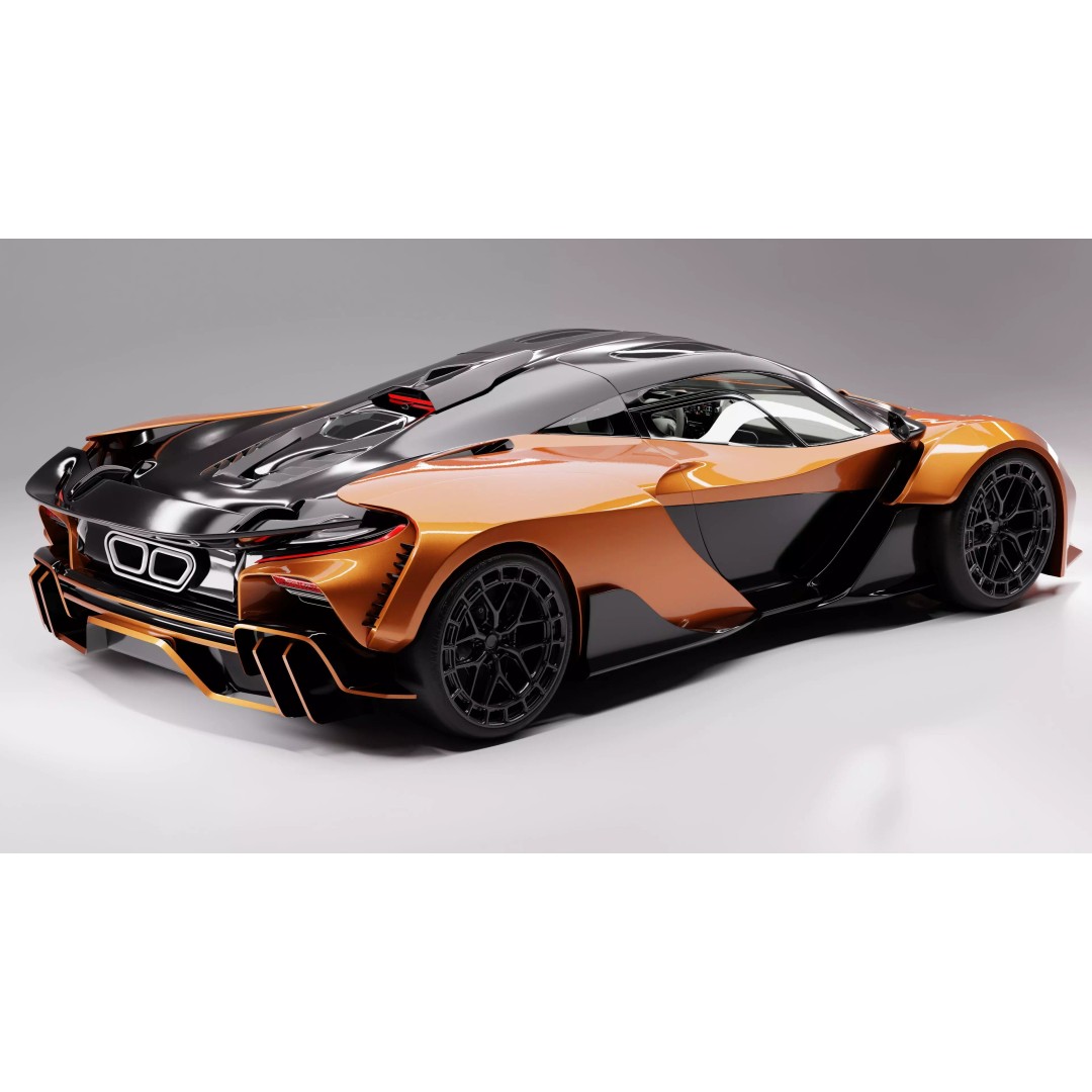 McLaren W1 3D Model – High-Quality Sport Car Asset, Rigged, PBR - View 3