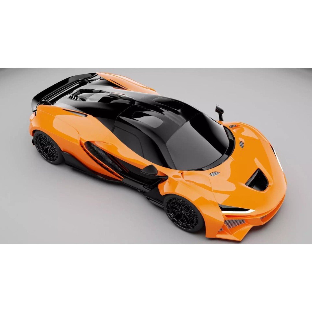 McLaren W1 3D Model – High-Quality Sport Car Asset, Rigged, PBR - View 4