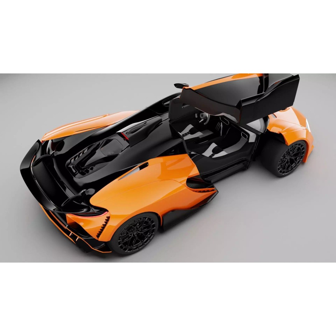 McLaren W1 3D Model – High-Quality Sport Car Asset, Rigged, PBR - View 5