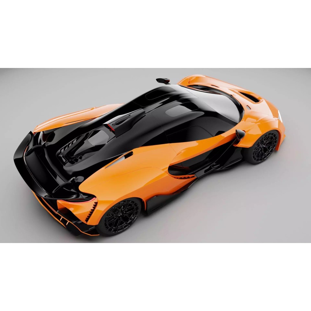 McLaren W1 3D Model – High-Quality Sport Car Asset, Rigged, PBR - View 6