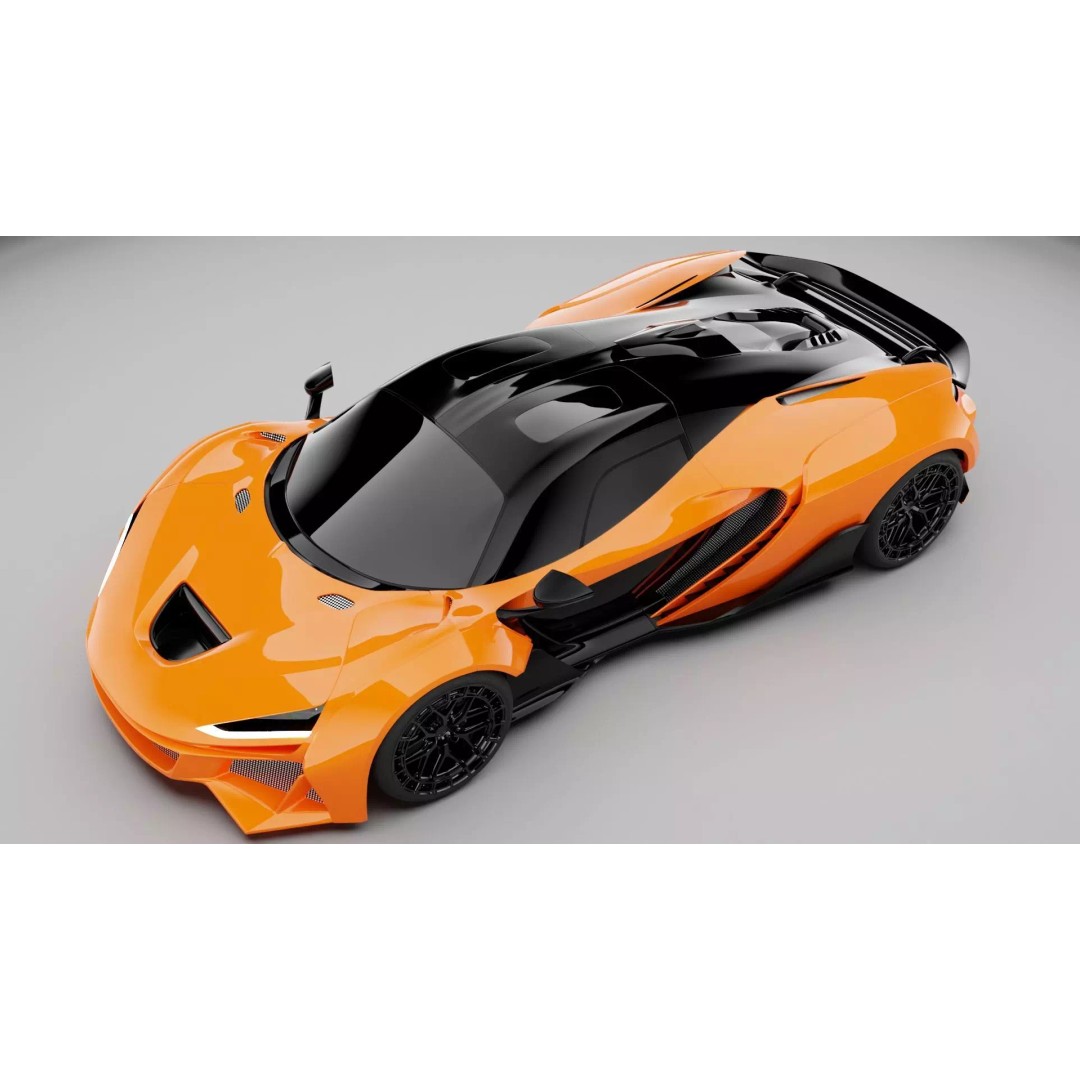 McLaren W1 3D Model – High-Quality Sport Car Asset, Rigged, PBR - View 7