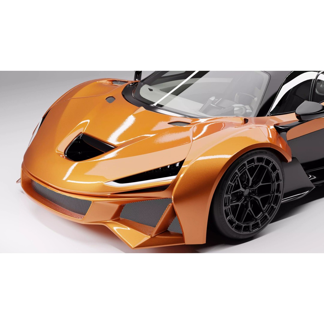 McLaren W1 3D Model – High-Quality Sport Car Asset, Rigged, PBR - View 8