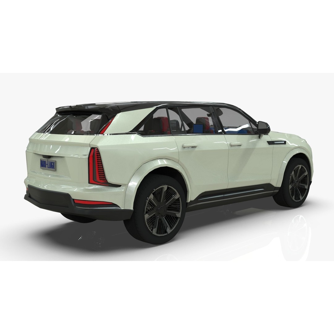 Cadillac Escalade IQ 2024 3D Model – Low Poly Game Asset, Blender - View 11