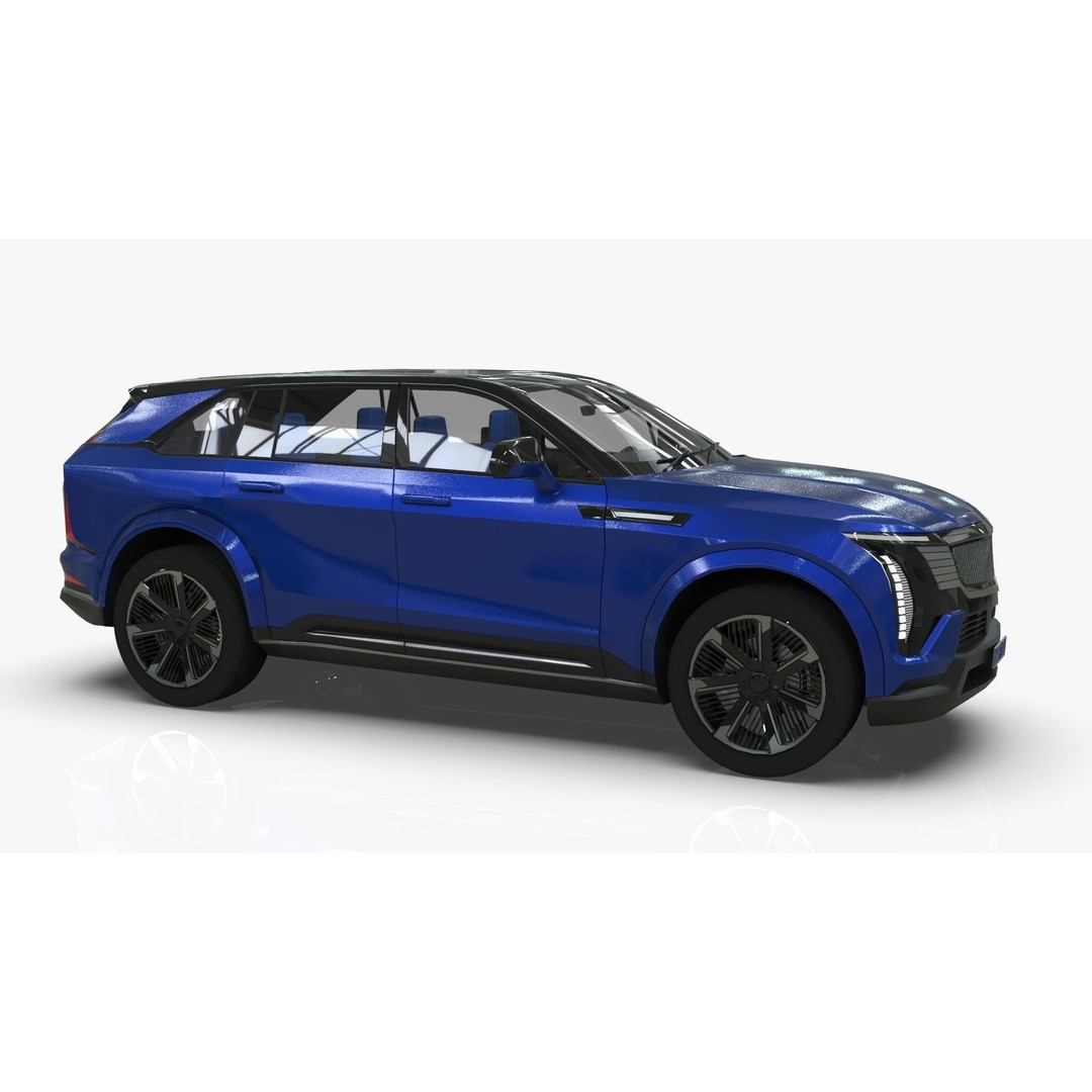 Cadillac Escalade IQ 2024 3D Model – Low Poly Game Asset, Blender - View 14