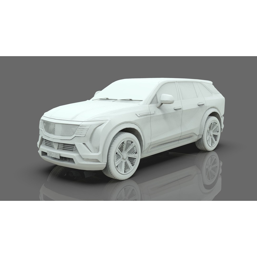 Cadillac Escalade IQ 2024 3D Model – Low Poly Game Asset, Blender - View 17