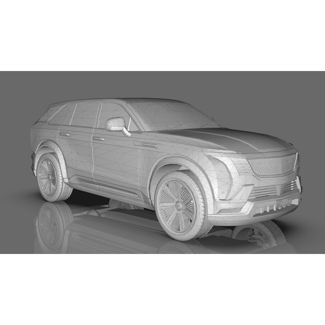 Cadillac Escalade IQ 2024 3D Model – Low Poly Game Asset, Blender - View 19